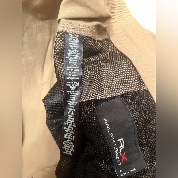 RLX Ralph Lauren Khaki Tan Swim Board Active Cargo Shorts Size S - Picture 11 of 12